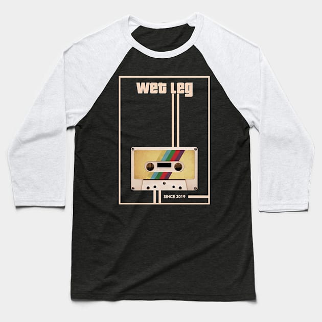 Wet Leg Music Retro Cassette Tape Baseball T-Shirt by Computer Science